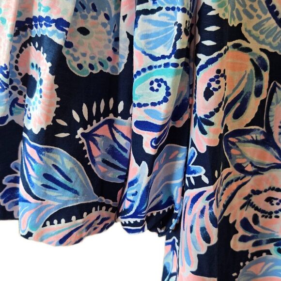 Lilly Pulitzer Carlile Dress High Tide Holy Flockamolie Women's Size XS - Picture 3 of 5